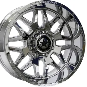 60500810 Lonestar 20 Inch Chrome Renegade Wheels 20x10 8x165.1 -25mm Fits Dodge Ram 2500 3500
