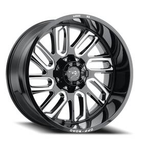 Luxxx Hd Lhd1820108165170-18k-a1 20x10 Lhd18 Gloss Black Milled Wheels 8x6.5-170 -18mm Set Of 4