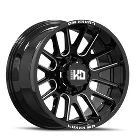 Luxxx Hd Lhd38201061351397-19g-a1 20x10 Lhd38 Gloss Black Milled Wheel 6x135-5.5 -19mm