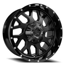Luxxx Hd Lhd820105127139-12d-a5 20x10 Lhd8 Gloss Black Lip Satin Face Wheel 5x5-5.5 -12mm