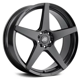 Mp52-1880d35fglbl Mach Performance Mp52 Wheels 18x8 35 5x100 72.56 Black Rims Set Of 4