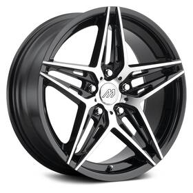 Mach Performance Mp56-1880ll42fgbmf Mp56 Wheels 18x8 42 5x114.3 72.56 Black Rims Set Of 4