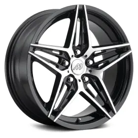 Mp56-1880ll42fgbmf Mach Performance Mp56 Wheels 18x8 42 5x114.3 72.56 Black Rims Set Of 4