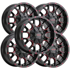 8015-2952btr Mayhem Set-5 8015 Warrior 20x9 5x5 Inch /5x5.5 0mm Black/red Wheels Rims 20