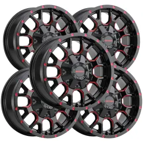 8015-7952btr Mayhem 5 8015 Warrior 17x9 5x5 Inch /5x5.5 -12mm Black/red Wheels Rims 17