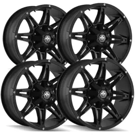 8090-8978mb18 Mayhem Set Of 4 8090 Rampage 18x9 8x180 18mm Matte Black Wheels Rims 18 Inch