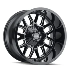 8107-2978bm Mayhem 20x9 Cogent Black With Milled Spokes Wheels 8x180 0mm Set Of 4