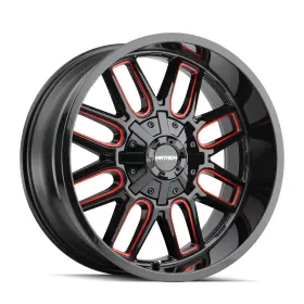 8107-8937btr Mayhem 18x9 Cogent Black With Prism Red Wheels 6x135/6x5.5 0mm Set Of 4