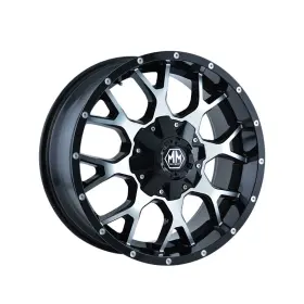 Rims-8015-8970b18 Mayhem 1 Warrior 18x9 8-170 125.2 Hub 18 Offset Black Wheel Rim