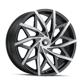 372-22952tm-1n Mazzi Big Easy 22x9.5 18 Matte Black And Dark Tint Wheel 5x127 5x5 Qty 1