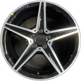 20540111007x21 Mercedes-benz Front Oem Machined Black C-class Rim 18 Inch 2015-2019 Factory 85372b