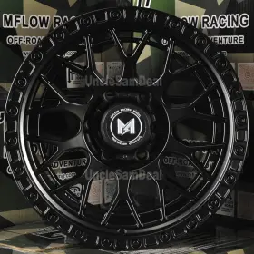 Mf02179061397-12931mb Mflow Wheel 17x9 6x139.7 For Ford Bronco -12 Offset Mf02 Matte Black Mesh 5 Wheels Set