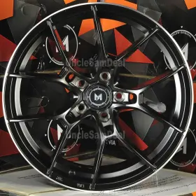 Mfr42085511235mbmt Mflow Wheel 20x8.5 5x112 35 Offset Mfr4 Matte Black Machine Tip 10 Spokes 4 Wheels