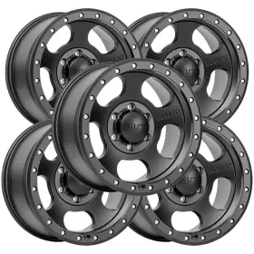 226100573 Mickey Thompson Set Of 5 Canyon Pro 17x9 6x5.5 Inch 0mm Satin Black Wheels Rims