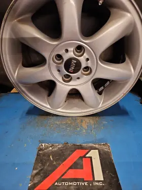 560-59570 Mini 05-14 Cooper Wheel Rim 16x6-1/2 7 Spoke 4 Lug Aluminum With Tpms Cap Oem