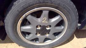Mitsubishi Mb681857 1991 Galant Vr-4 15ft X 6ft Aluminum Wheel Factory 8 Slot Rim Le Awd #2
