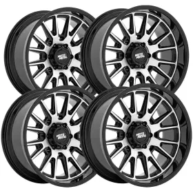 Mo814bd20906301 Moto Metal Set Of 4 Mo814 Tekton 20x9 6x135 1mm Black/machined Wheels Rims