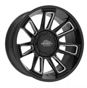 09890503512-1n Motorcity Customs Mc09 18x9 12 Gloss Black Machine Wheel 5x127 5x139.7 Qty 1