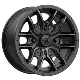 M43-08737 Msa Off-road 4-new 18 Inch M43 Fang Wheels 18x7 4x137 10 Black Tint Rims 112.1