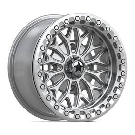 Msa Offroad Ma053sd15704438 Ma53 Bolo Utv Beadlock 15x7 4x156 Et38 Gloss Slvr/mach Qty Of 1
