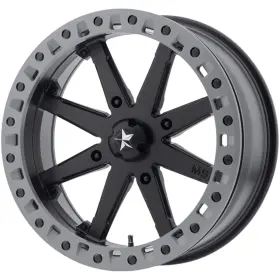 M31-08756 Msa Offroad Wheels 18x7 M31 Lok2 Beadlock 4x156 Black With Gray Ring Set Of 4