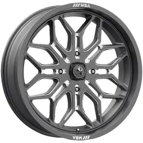 Ma047ax24704410 Msa Offroad Wheels 24x7 10 M47 Sniper 4x156 Gunmetal Milled Set Of 4