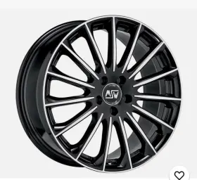 W19319504t56 Msw 30 Black Full Polished Gbfp Alloy Wheel 18x7.5 Et48 5x112