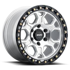 Mvx 79065500-vx62mf-blk 17x9 Vx62 6x5.5/6x139.7 0et Machin Silver Black Lip Wheel 1 Rim 106.1