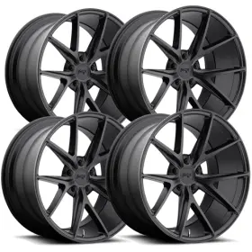 38-m117220565 Niche M117229065 40 Set Of 4 Staggered M117 Misano 22 Inch 5x114.3 38mm Matte Black Wheels Rims