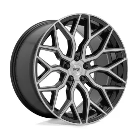 M262209044 Niche 27-1n M262 Mazzanti 20x9 27 Gloss Black Brushed Wheel 5x112 Qty 1
