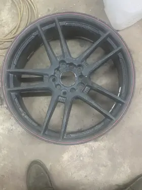 Nj02770ml40mbr Ninja Car Rim Brand Model Nj02 17 Inch Wheel Matte Black With Red Stripe Auto Truck