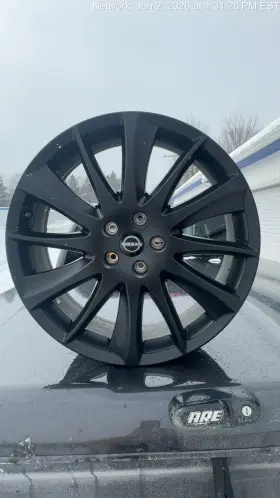 230023 Nissan 4x 20 X 7.5 2019-2024 Murano Used Black Satin Alloy 5 Spoke Wheels