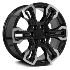 9511101 Oe Wheels For Gmc K2500 88-90 Alloy Factory Wheel 6 Double-spoke Gloss Black 20x9