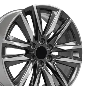 Ca91-22090-6550-28pg Oe Wheels 22x9 Ca91 Gunmetal With Polished Face Wheel 6x5.5 28mm