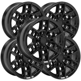 Ty17-16070-6550-13b Oe Wheels Set Of 5 Ty17 16x7 6x5.5 Inch 13mm Gloss Black Rims 16 Ty17-16070-6550-13b Oe Wheels Set Of 5 Ty17 16x7 6x5.5 Inch 13mm Gloss Black Rims 16