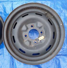 Oem 12-75 5-jx14s-3 Used Genuine Nissan 14 Inch Steel Wheels For Datsun 280z Set Of 4