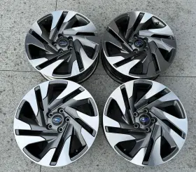 28111an17a Oem 18 Inch Subaru Legacy Machined Charcoal Limited Wheels 22-24 Great