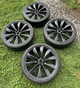 6005868-01-e Oem 21 Inch Tesla Model S Turbine Wheel Set With Tpms Local Pickup 21x8.5