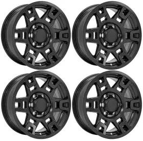 Ptr2035110 Oem Replica 4 New 17 Inch X 7 Matte Black Alloy Wheel Rim 1996-2025 For Toyota Tacoma 4runner