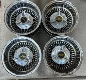 S15x8 Og Wire Wheel 13x7 Luxor Wheels 72 Cross Chrome Rims Lowrider