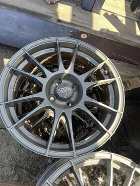 Oz Racing W01709 Magnesium 4 Lug 17 Inch Wheel Set Matte Graphite Silver Rim Of