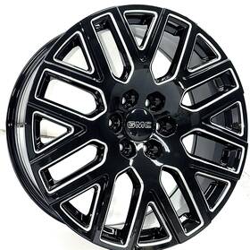 Performance Replica Pr231be22906128 22 Inch Milled Gloss Black Rf4 Rims 2025 Gmc Sierra Denali Ultimate 6x5.5