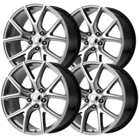 181hm-217350 Performance Replicas Set Of 4 Replica Pr181 Trackhawk 20x10 5x5 Inch 50mm Hyper/machined Wheels Rims