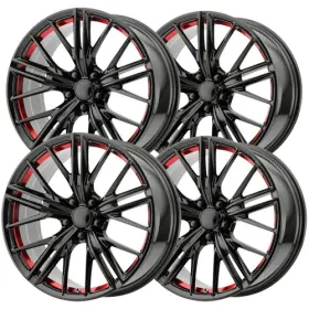 194rs-291230-194rs-211235 Performance Replicas Set Of 4 Staggered-replica 194rs Camaro Zl1 20 Inch 5x120 Black/red Wheels Rims