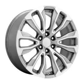 211sm-2415831 Performance Replicas 24x10 Pr211 Silver Mach Face Wheels 6x5.5 31mm Set Of 4