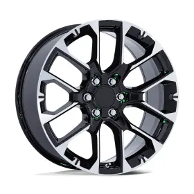 224bm-2295828-1n Performance Replicas Sierra Silverado Yukon Replica 22x9 28 Black Machined Wheel 6x139.7 Qty 1