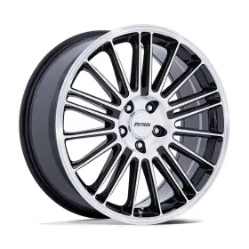 Pe001bd20851240 Petrol P1d 20x8.5 5x114.3 Offset 40 Gloss Black With Machined Face Quantity Of 4
