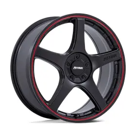 Pe003mq20850035 Petrol 20x8.5 Pe003 P2e Matte Black With Red Lip Wheel Blank 35mm Pe003mq20850035 Petrol 20x8.5 Pe003 P2e Matte Black With Red Lip Wheel Blank 35mm