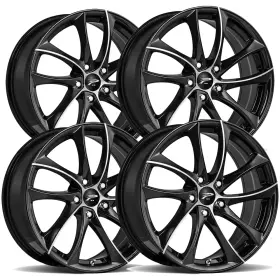 438-8891u Platinum 15 Set Of 4 438 Gyro 18x8 5x115 15mm Black/machined Wheels Rims