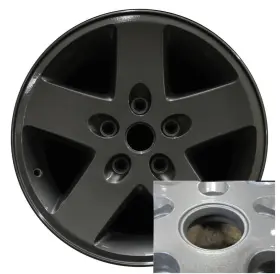 560-09074b Plymouth 1 Wheel Rim For Wrangler Recon Oem Nice Charcoal Painted